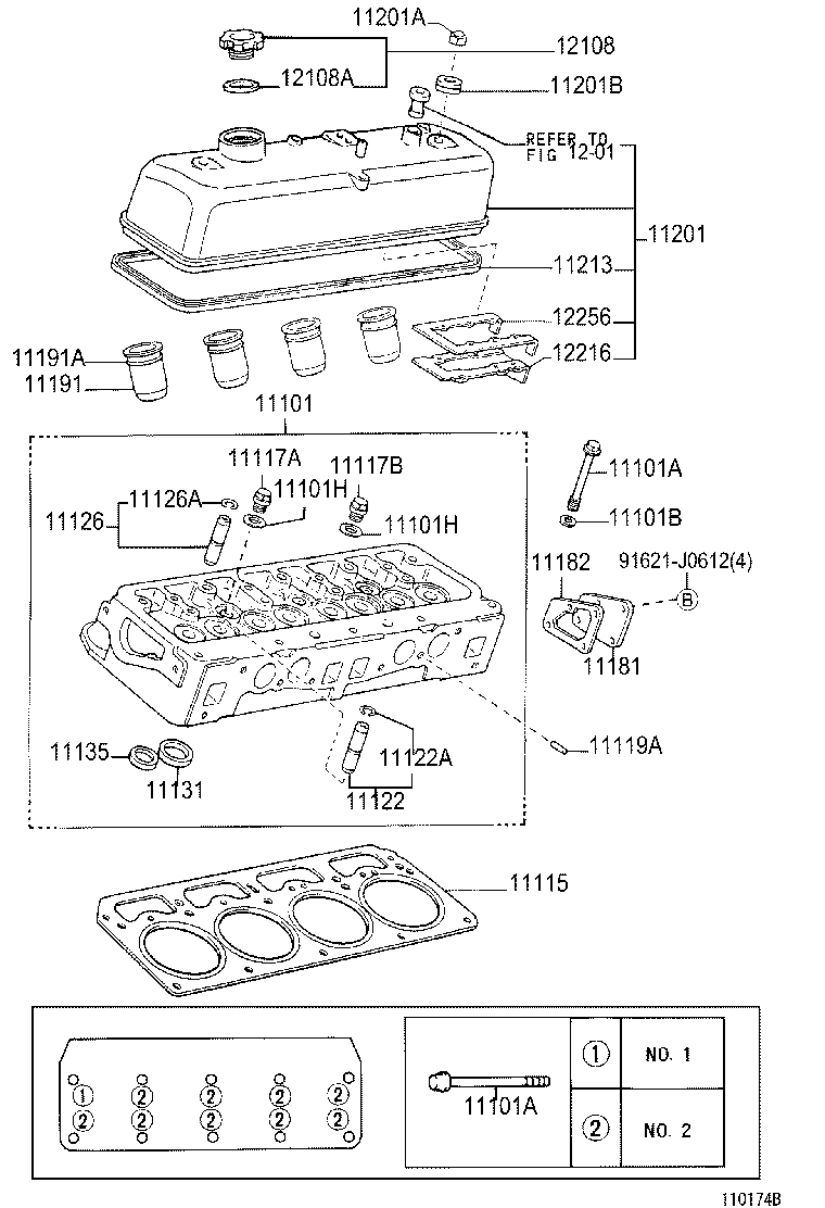 11101-64400 HEAD SUB-ASSY, CYLINDER product image