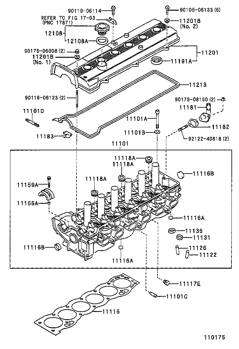 11201-88410 COVER SUB-ASSY, CYLINDER HEAD product image