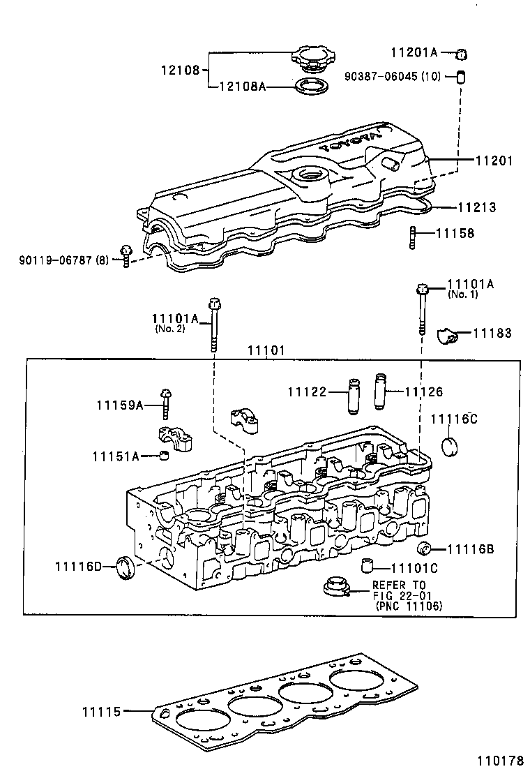 11201-88410 COVER SUB-ASSY, CYLINDER HEAD product image