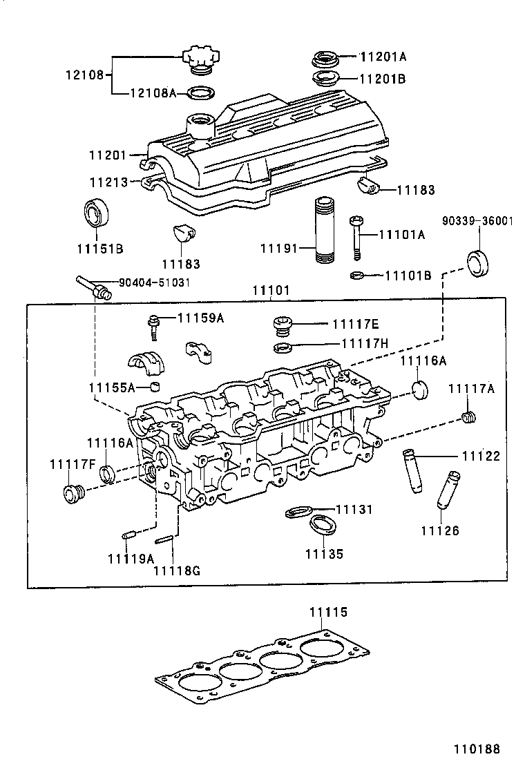 11201-64180 COVER SUB-ASSY, CYLINDER HEAD product image