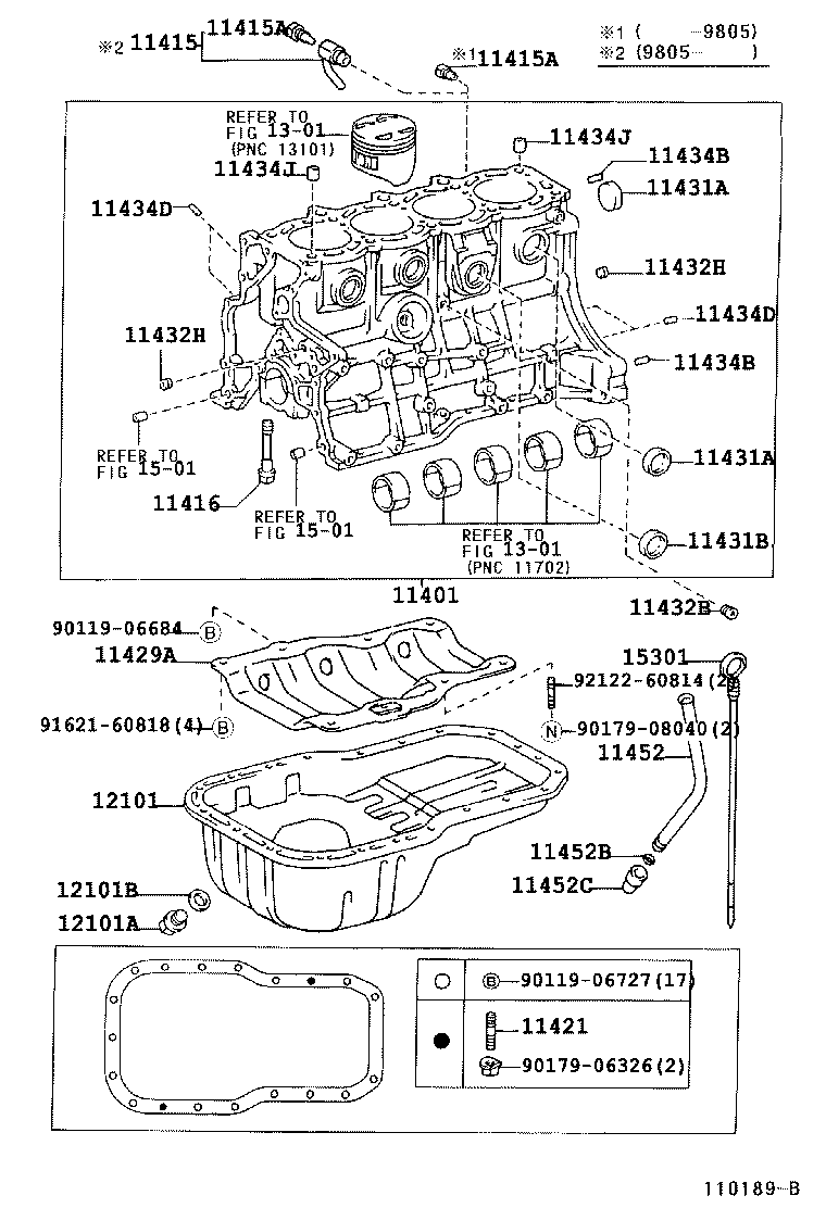 11401-69845 BLOCK SUB-ASSY, CYLINDER product image