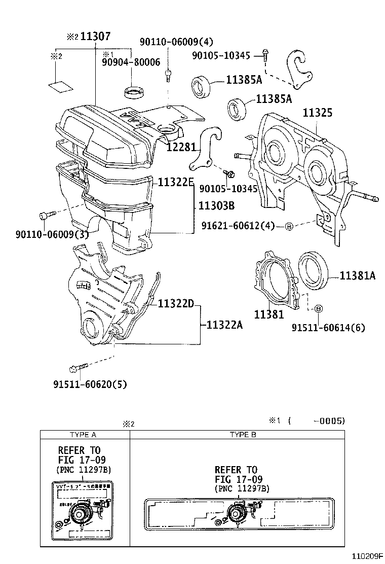 11325-88410 COVER, TIMING BELT, NO.4 product image