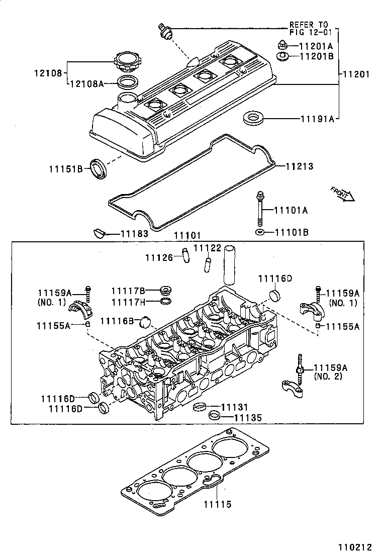 11101-19495 HEAD SUB-ASSY, CYLINDER product image