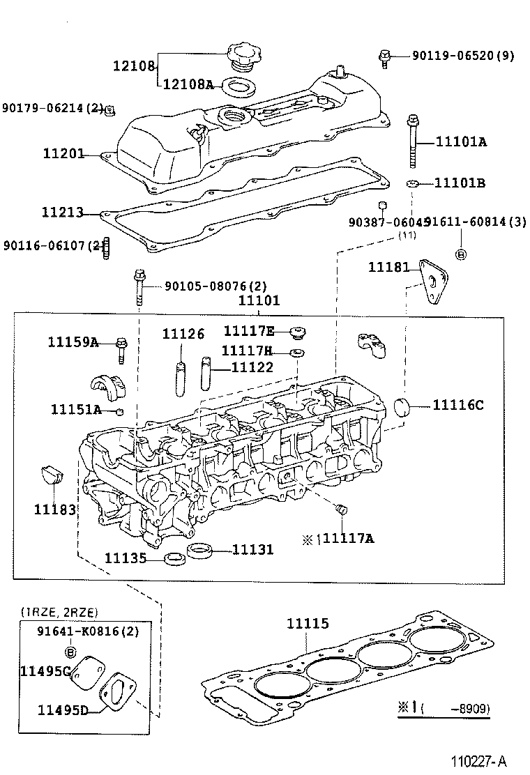 11101-05020 HEAD SUB-ASSY, CYLINDER product image