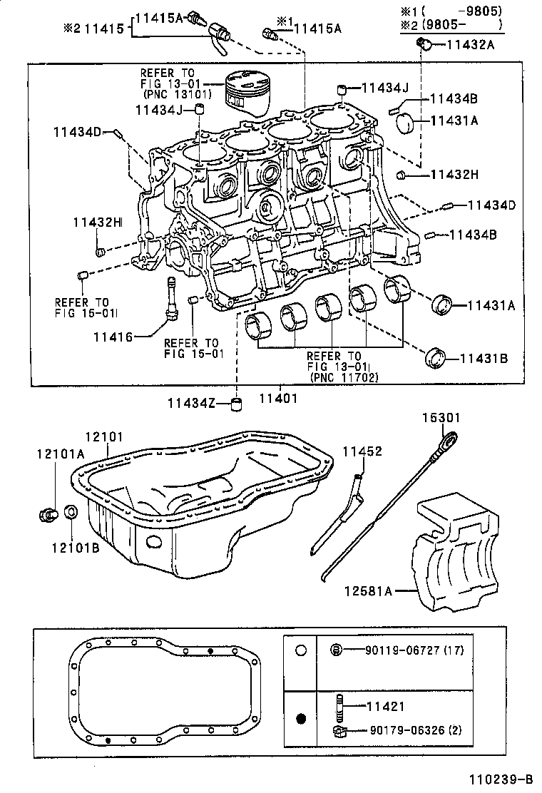 11401-80694 BLOCK SUB-ASSY, CYLINDER product image