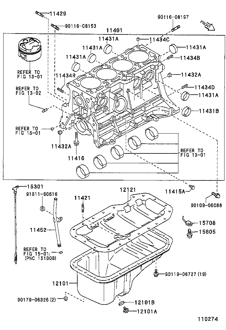 11401-69855 BLOCK SUB-ASSY, CYLINDER product image