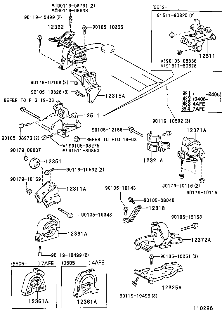 12317-11040 STAY, ENGINE MOUNTING, RH product image
