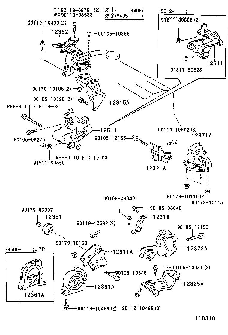 12315-15081 BRACKET, ENGINE MOUNTING, RH(FOR TRANSVERSE ENGINE) product image
