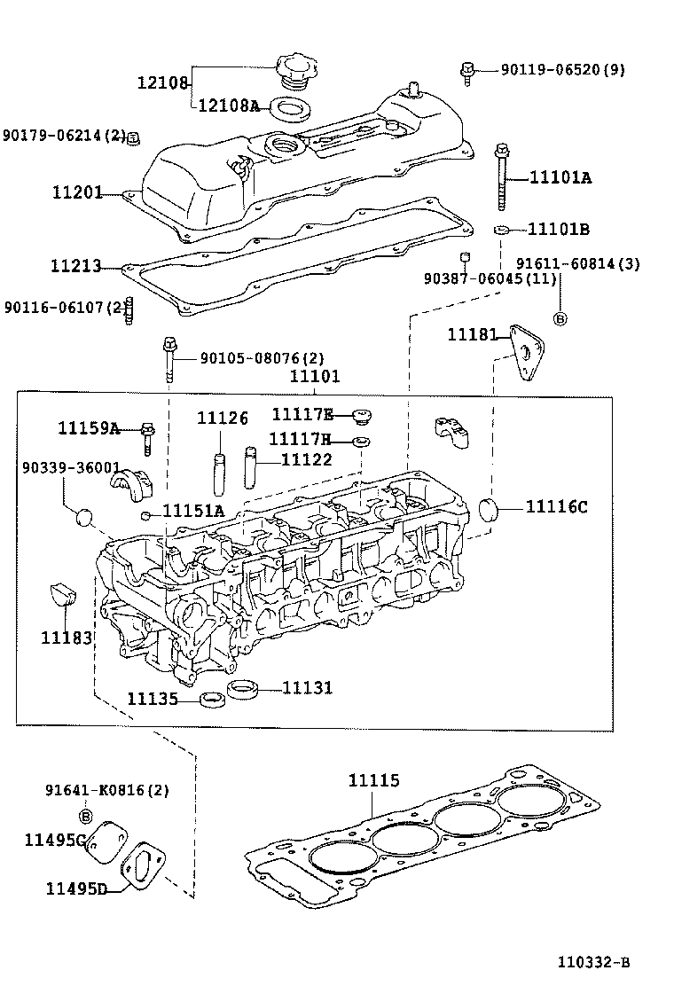 12180-05010 CAP SUB-ASSY, OIL FILLER product image