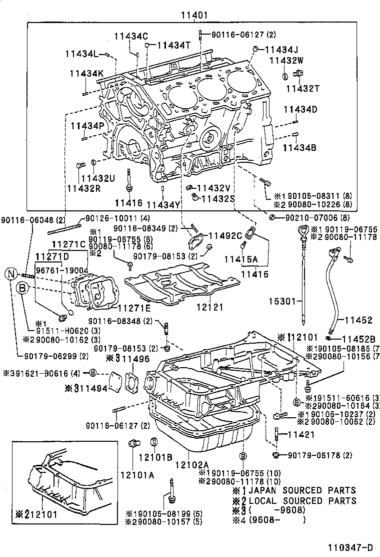 11401-09100 BLOCK SUB-ASSY, CYLINDER product image
