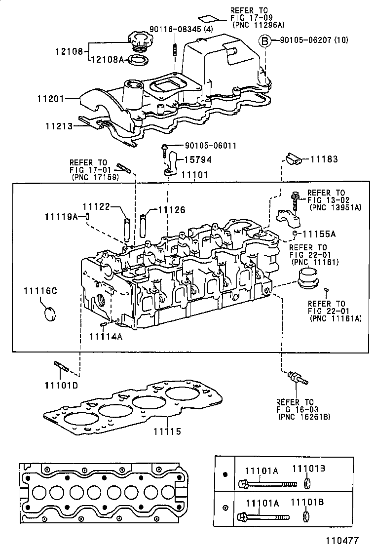 11101-64400 HEAD SUB-ASSY, CYLINDER product image