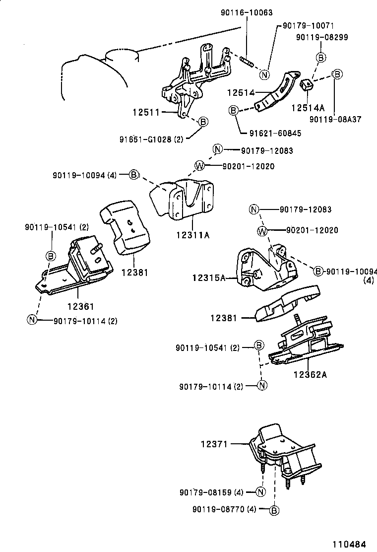 12311-74250 BRACKET, ENGINE MOUNTING, FRONT(FOR TRANSVERSE ENGINE) product image