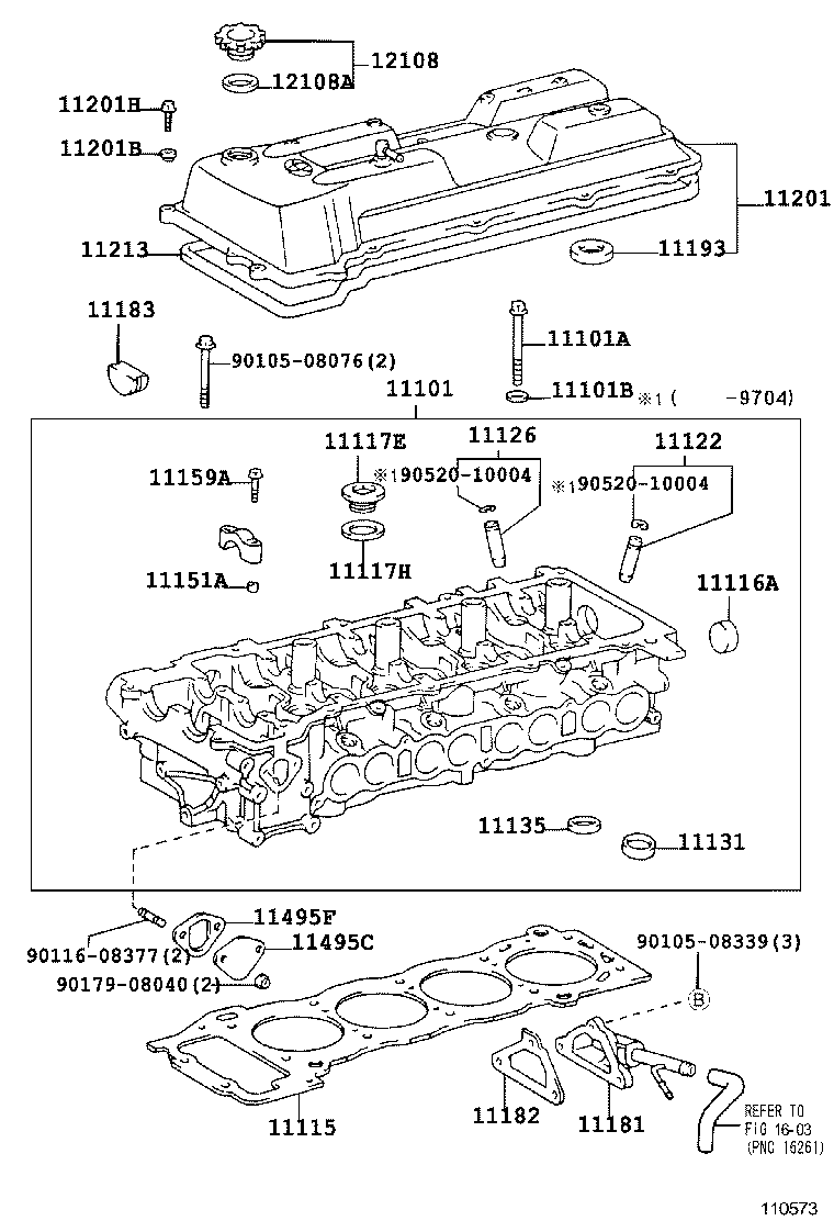 11101-79285 HEAD SUB-ASSY, CYLINDER product image