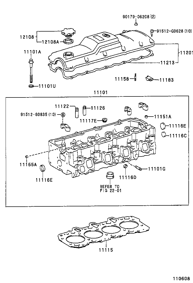 11101-54120 HEAD SUB-ASSY, CYLINDER product image