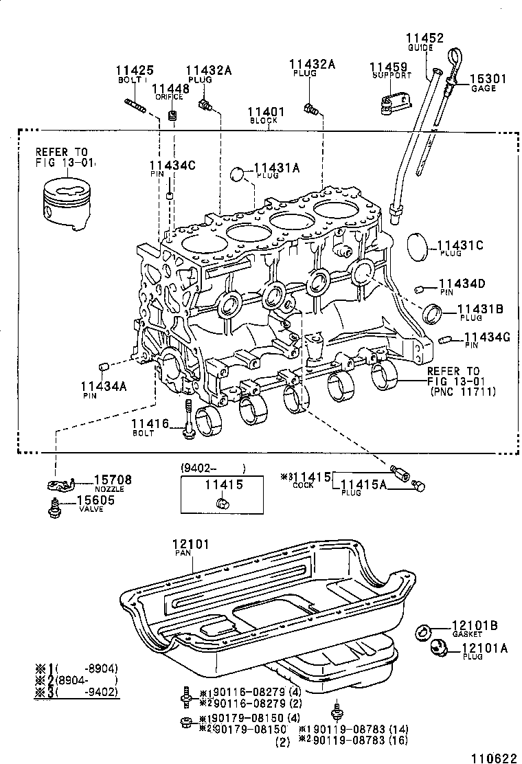 11459-54010 SUPPORT, OIL LEVEL GAGE GUIDE product image