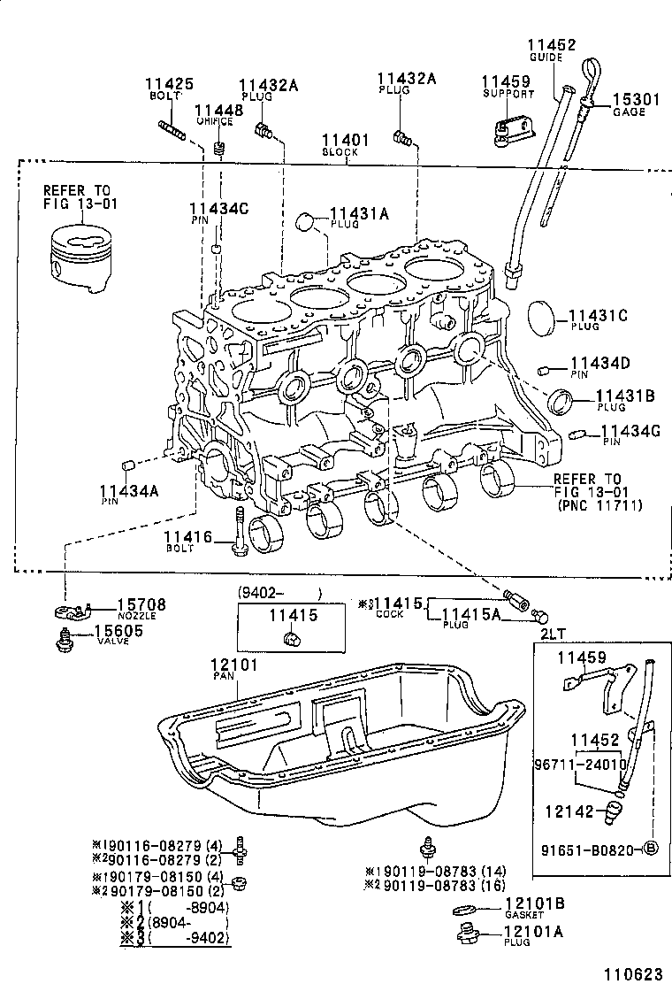 11459-54010 SUPPORT, OIL LEVEL GAGE GUIDE product image