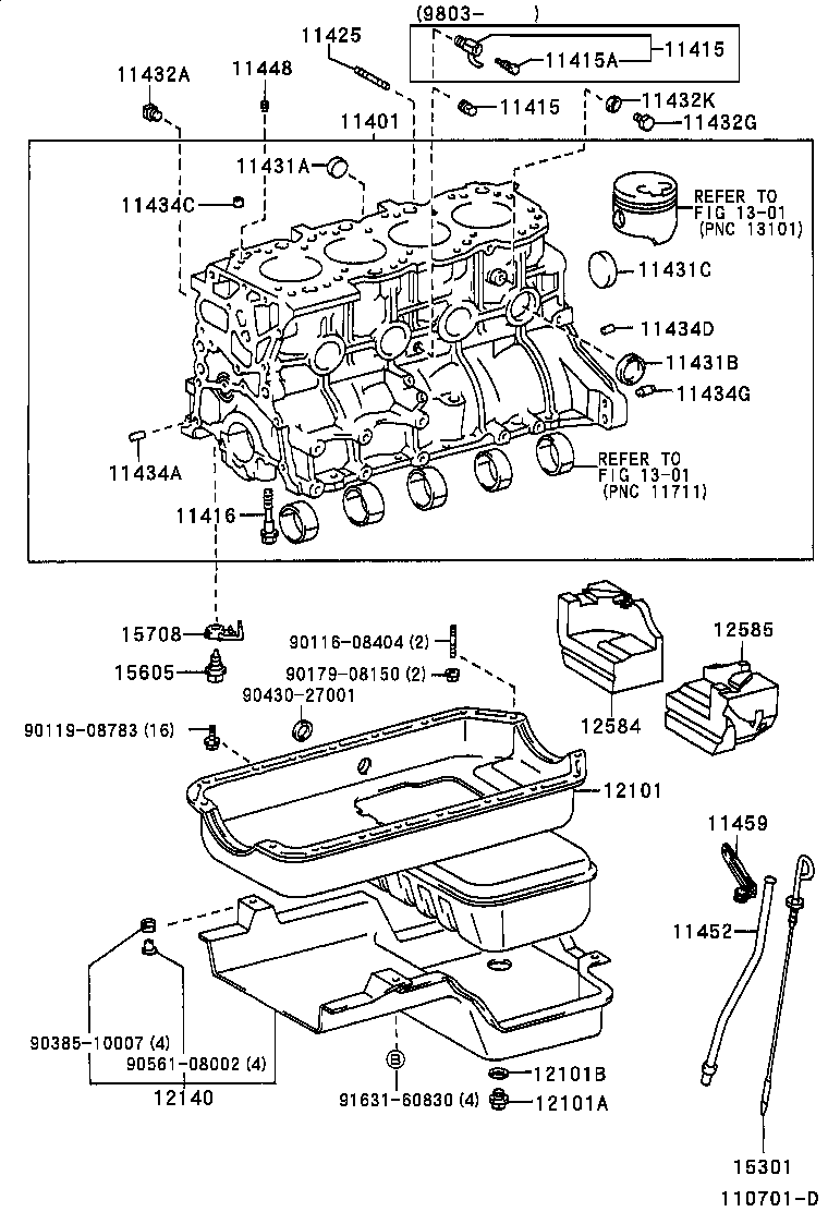 12101-54261 PAN SUB-ASSY, OIL product image