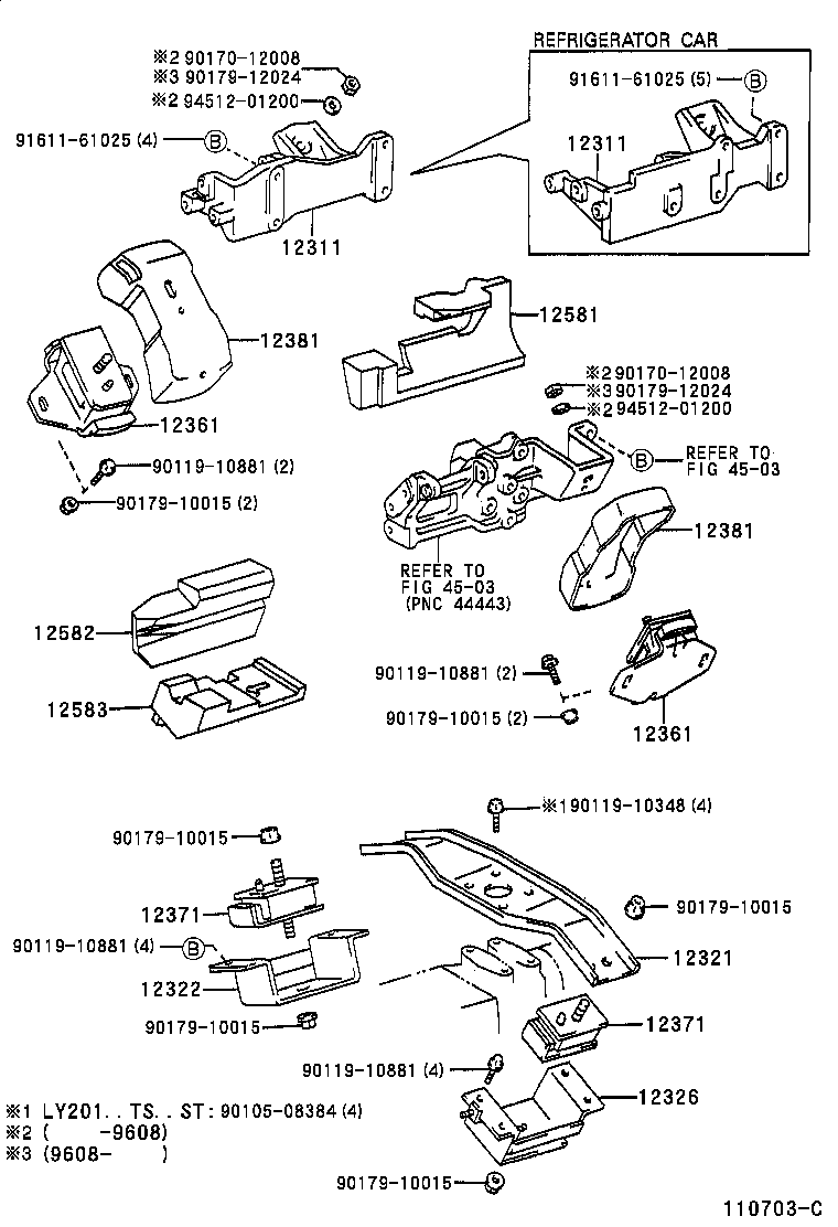 12321-54040 BRACKET, ENGINE MOUNTING, REAR, NO.1 product image