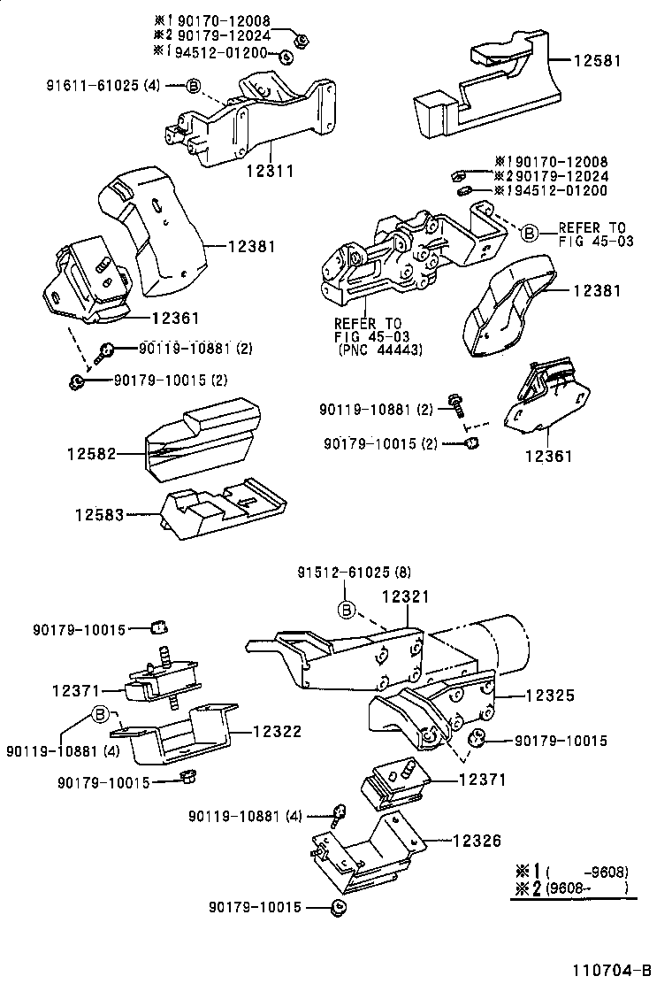 12321-54040 BRACKET, ENGINE MOUNTING, REAR, NO.1 product image