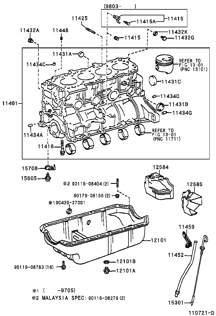 11448-54030 ORIFICE, CYLINDER BLOCK OIL product image