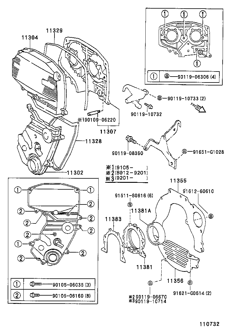11319-63010 GASKET, TIMING CHAIN NO.2 COVER product image