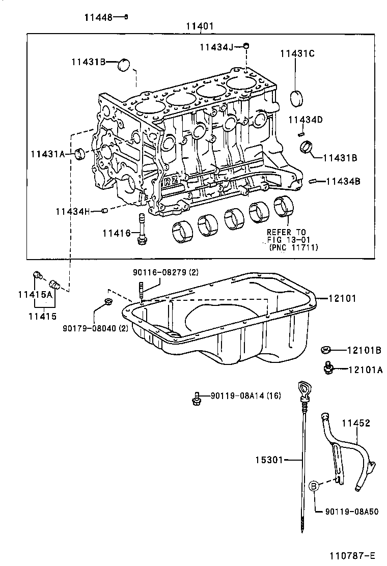 11401-59695 BLOCK SUB-ASSY, CYLINDER product image