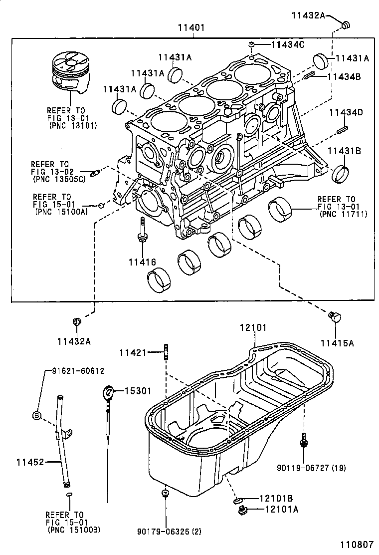 11401-69716 BLOCK SUB-ASSY, CYLINDER product image