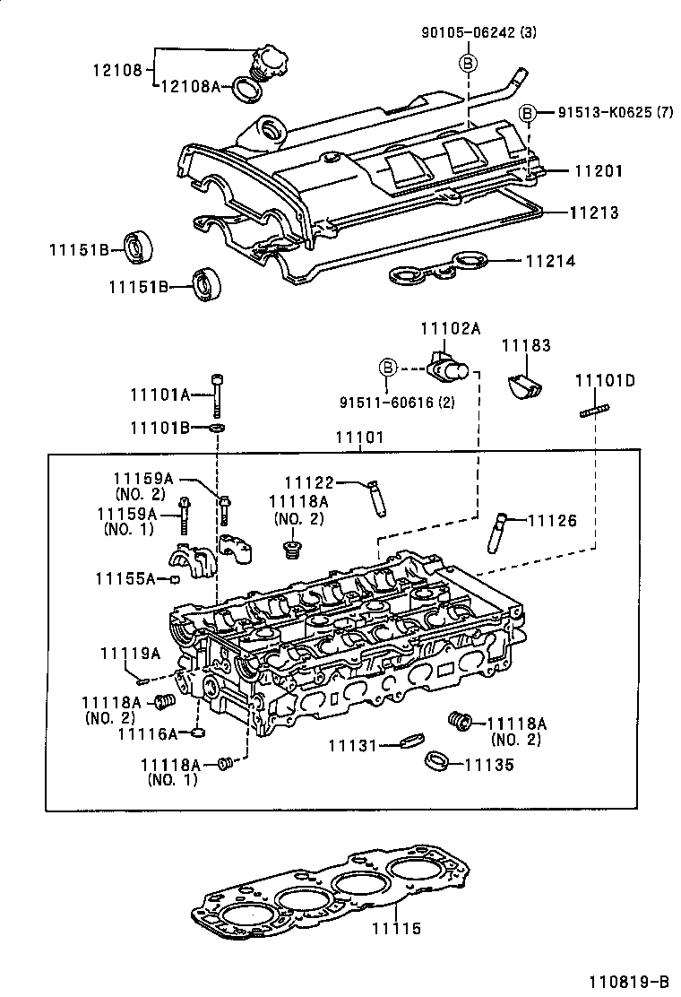 11213-88580 GASKET, CYLINDER HEAD COVER product image