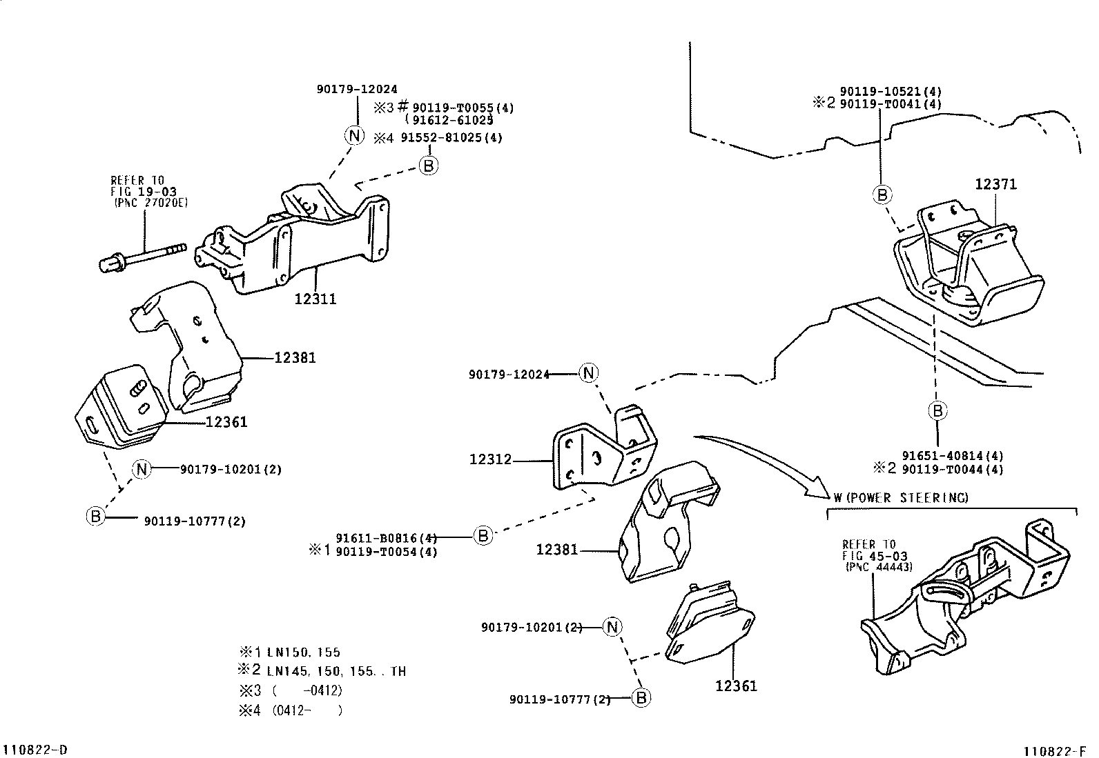 12371-05010 INSULATOR, ENGINE MOUNTING, REAR NO.1 product image