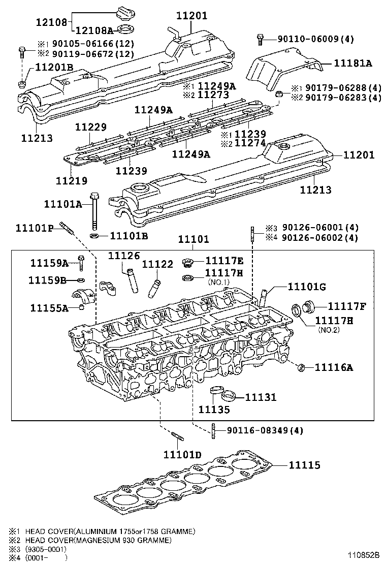 11101-49347 HEAD SUB-ASSY, CYLINDER product image