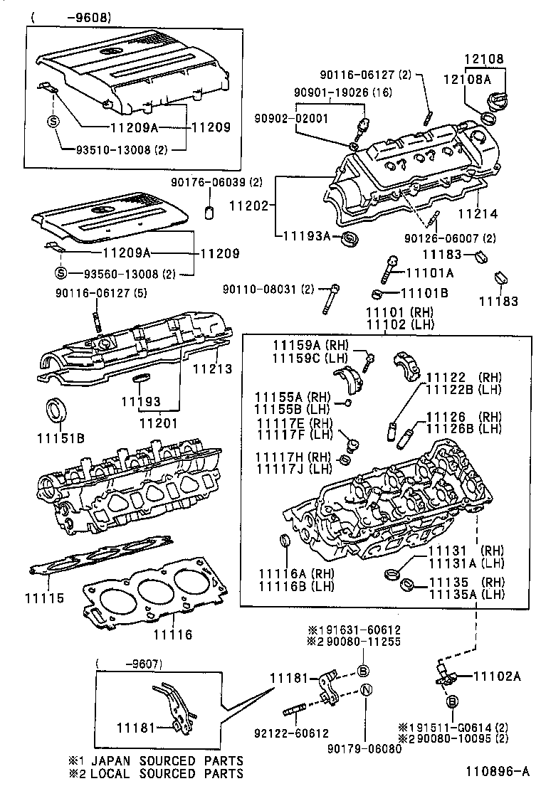 11101-09080 HEAD SUB-ASSY, CYLINDER product image