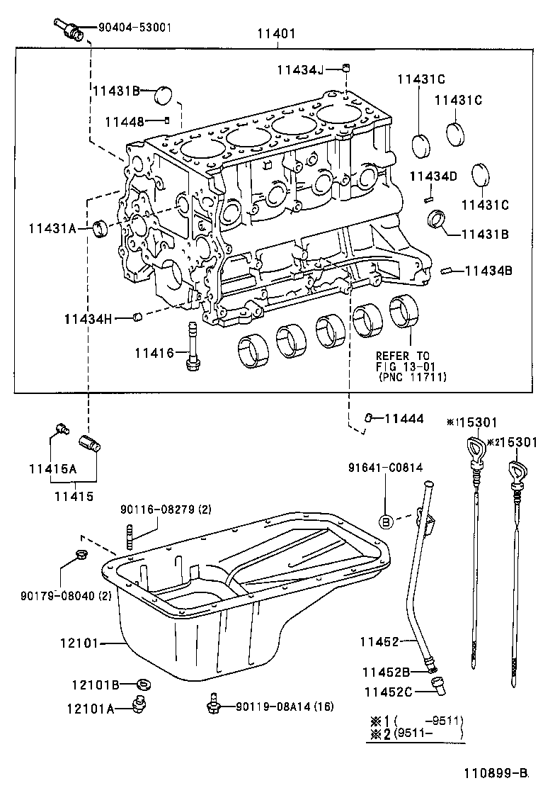 11409-78080 GUIDE SUB-ASSY, OIL LEVEL GAGE product image