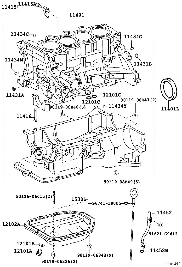 11410-29026 BLOCK SUB-ASSY, CYLINDER product image