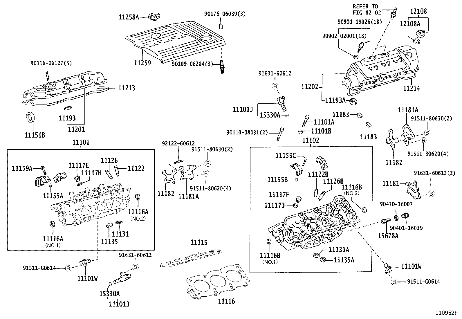 11116-20020 GASKET, CYLINDER HEAD, NO.2 product image