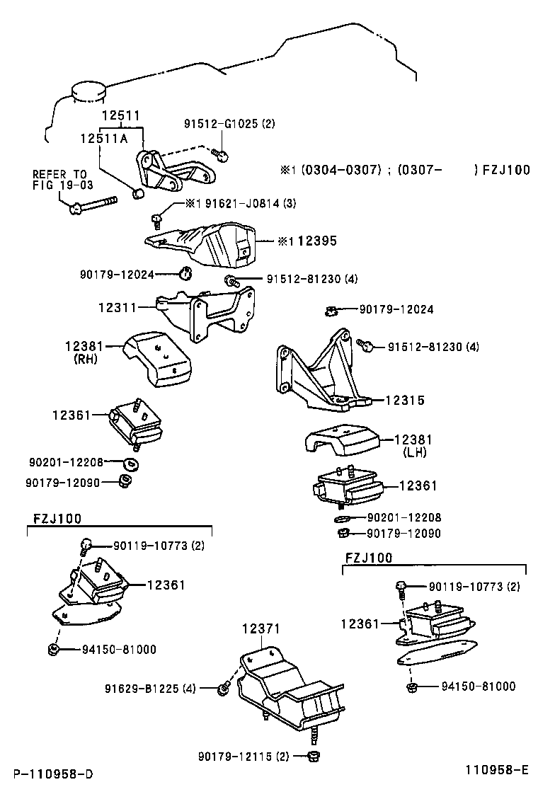 12361-17080 INSULATOR, ENGINE MOUNTING, FRONT product image