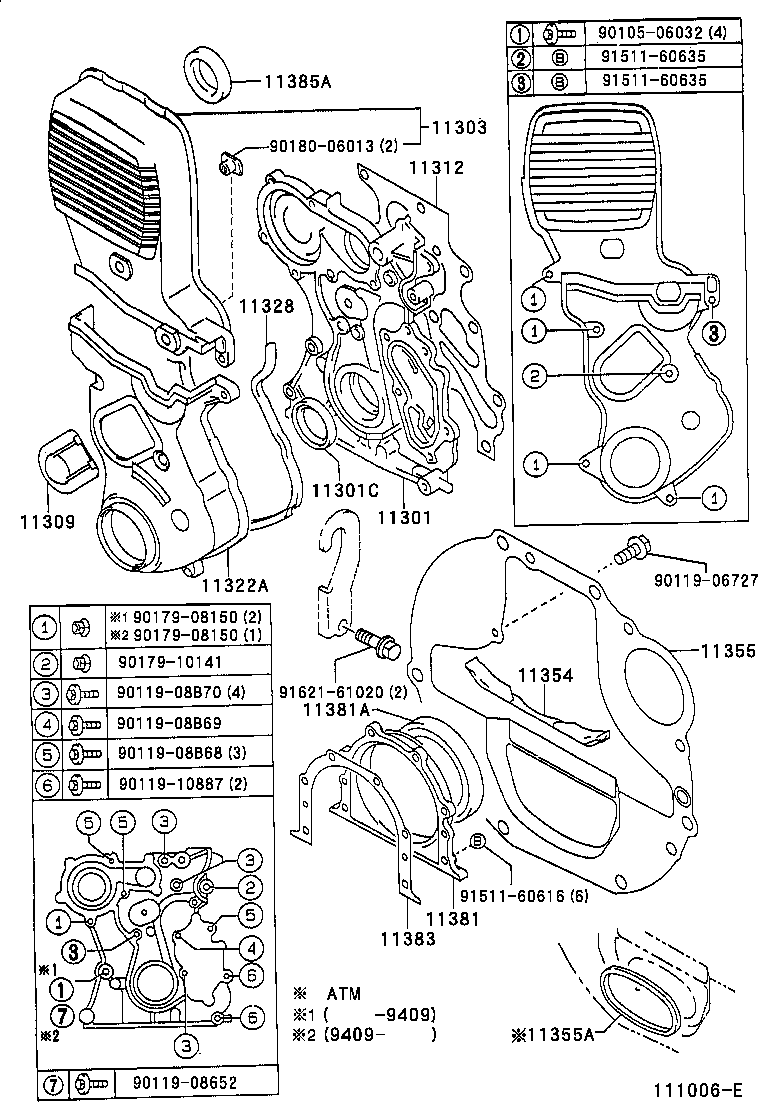 11319-46010 GASKET, TIMING BELT COVER, NO.3 product image