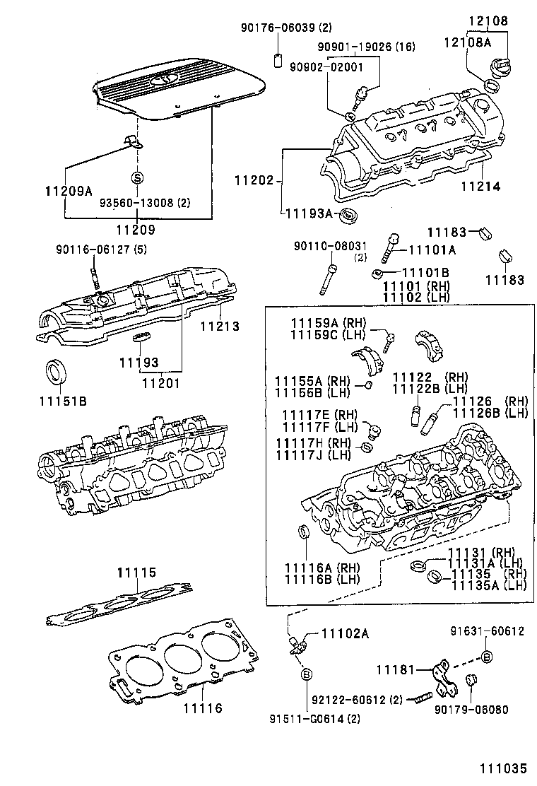 11101-69115 HEAD SUB-ASSY, CYLINDER product image