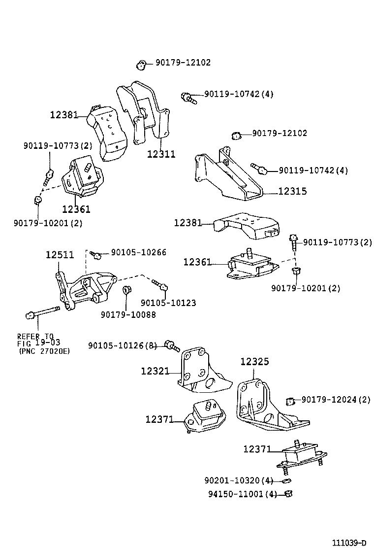 12381-78071 STABILIZER, ENGINE MOUNTING product image