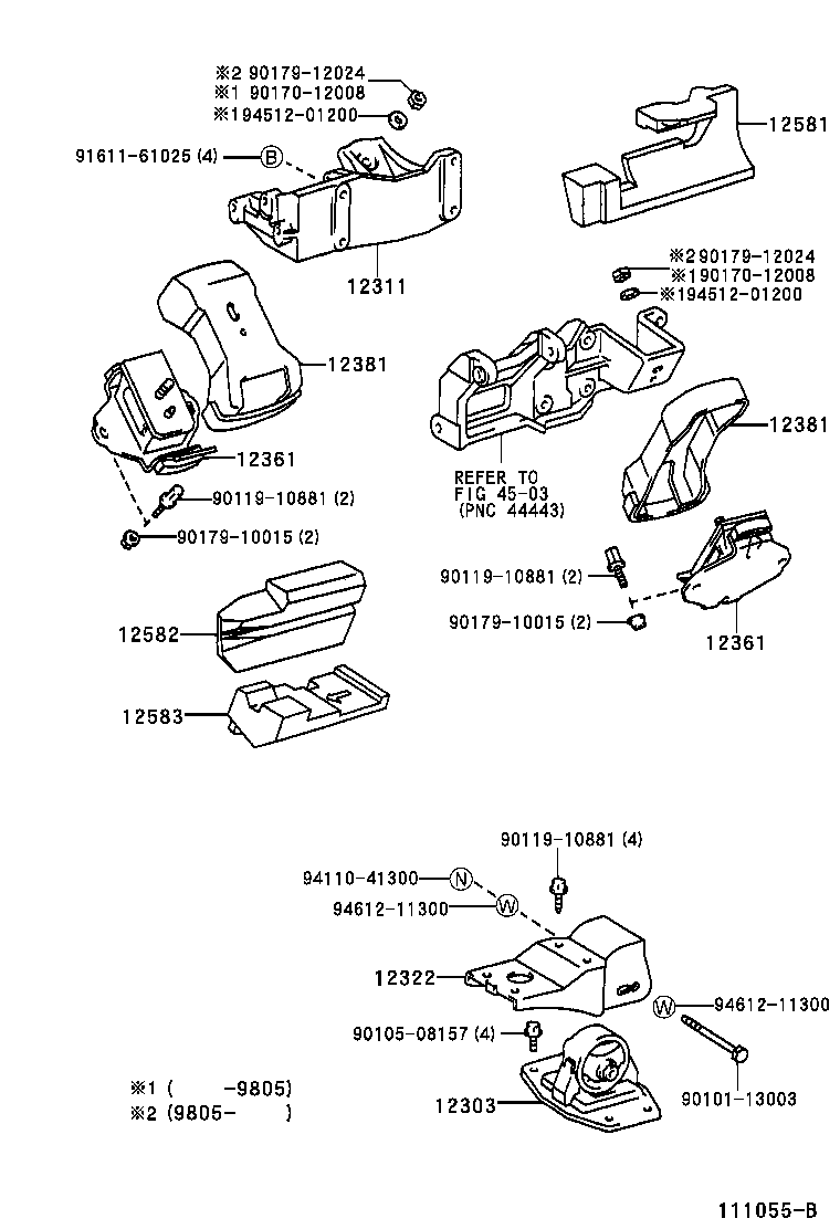 12512-58020 BRACKET, ALTERNATOR, NO.2 product image