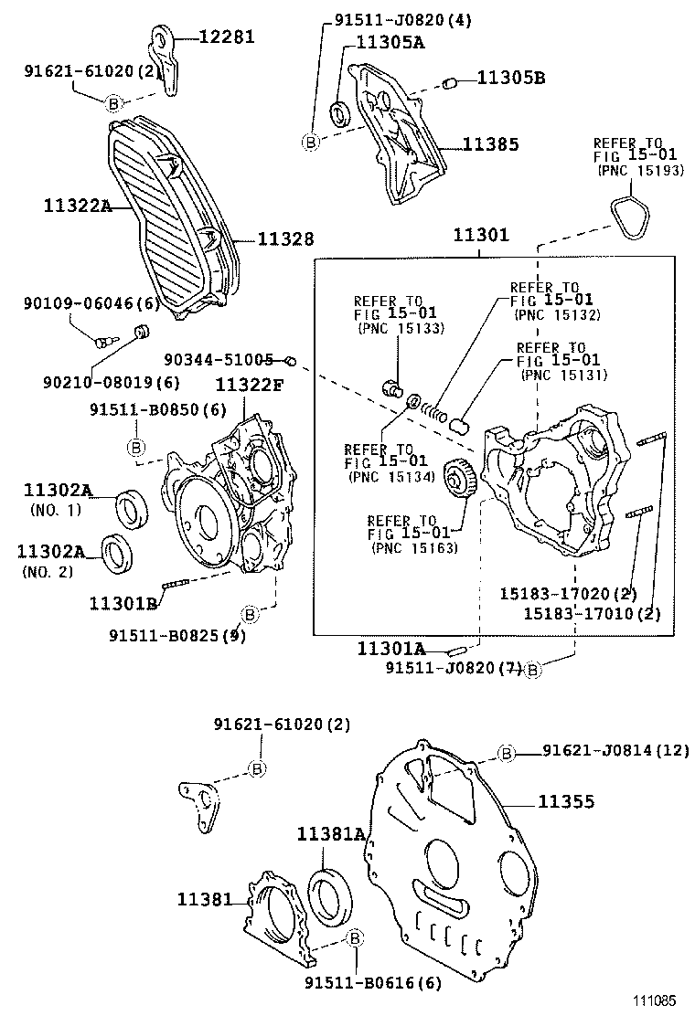 11301-17010 CASE SUB-ASSY, TIMING GEAR product image