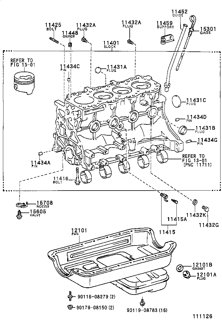 11401-80737 BLOCK SUB-ASSY, CYLINDER product image