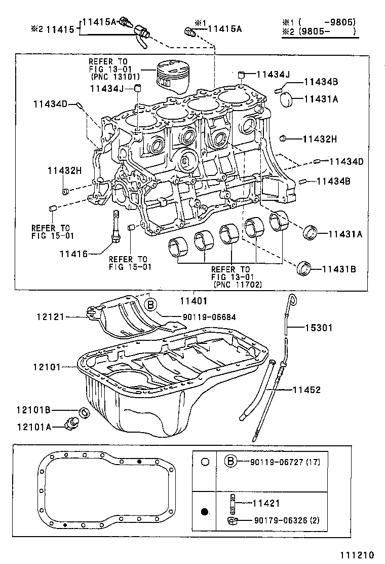 11401-79616 BLOCK SUB-ASSY, CYLINDER product image