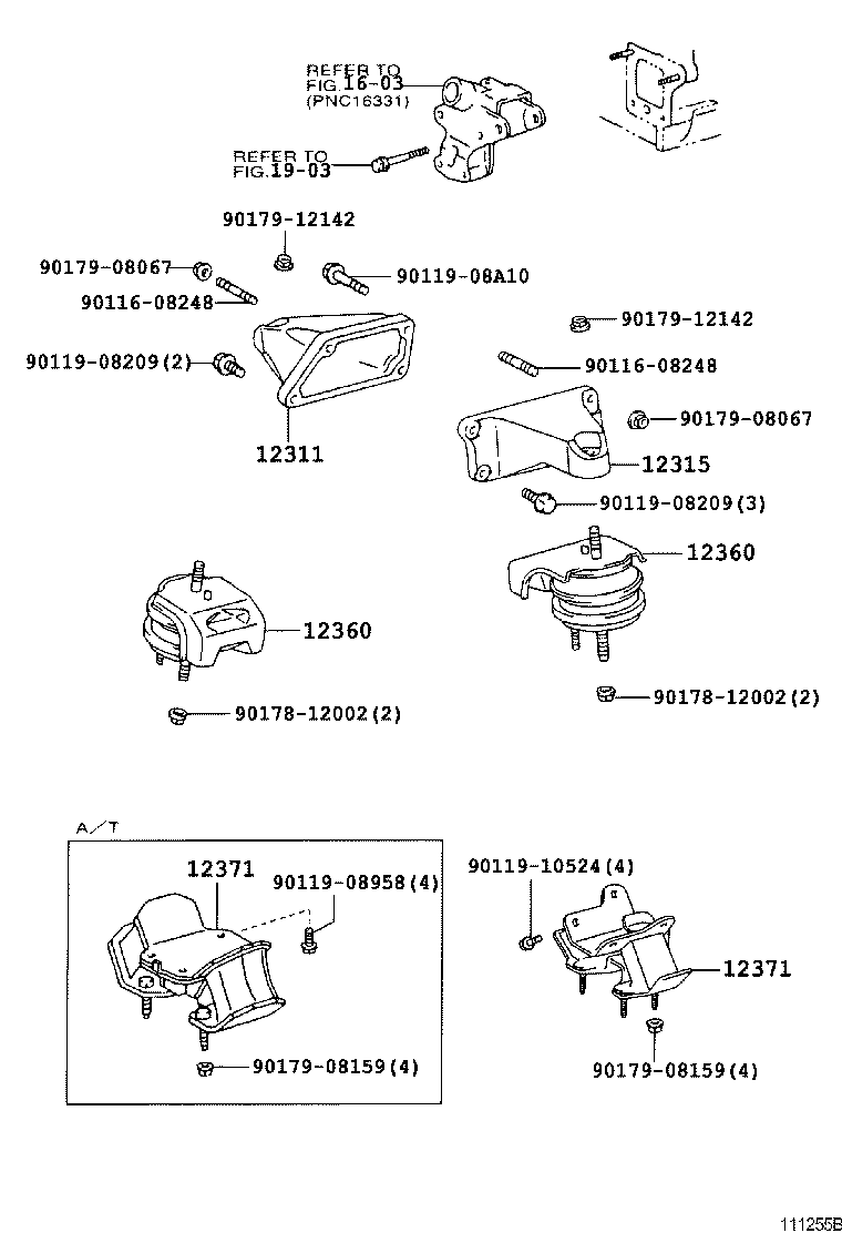 12512-74070 BRACKET, ALTERNATOR, NO.2 product image