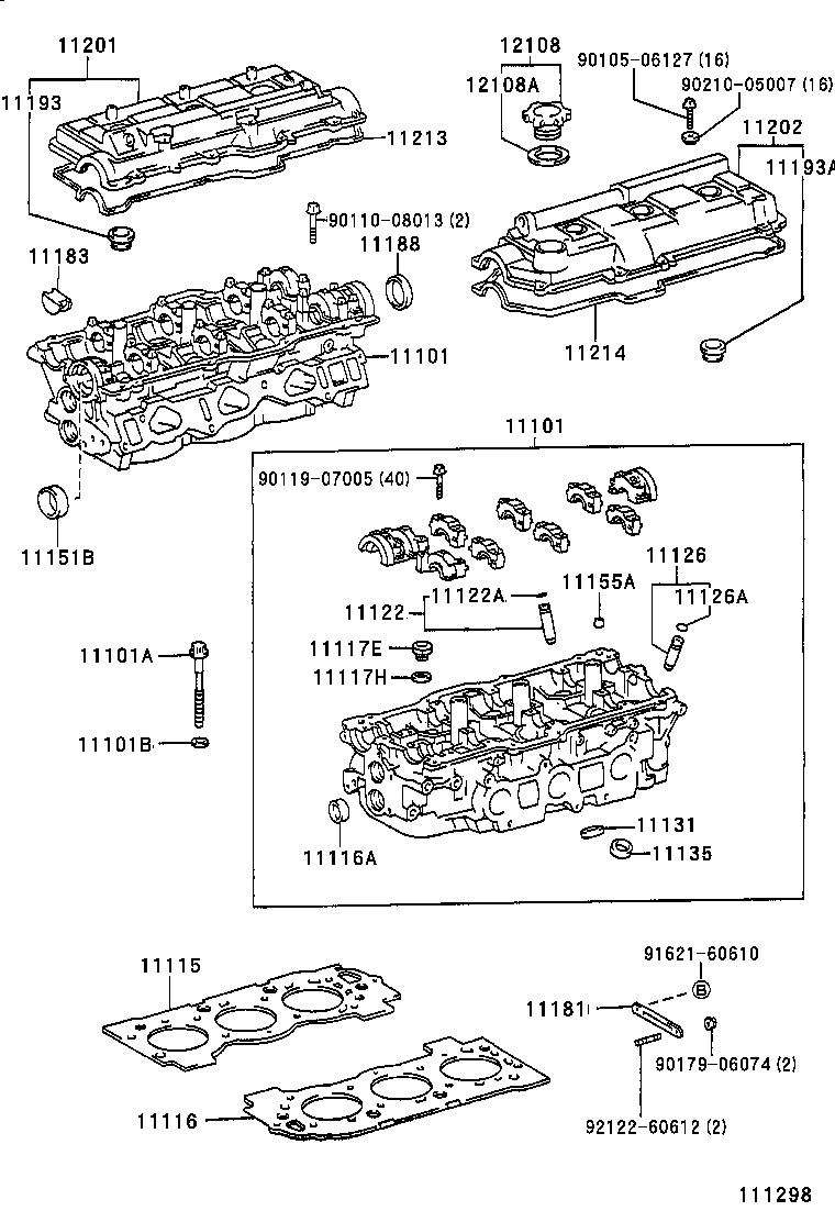 11116-0F010 GASKET, CYLINDER HEAD, NO.2 product image
