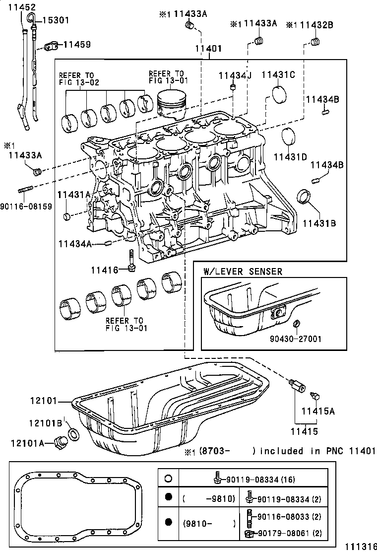 15301-72020 GAGE SUB-ASSY, OIL LEVEL product image
