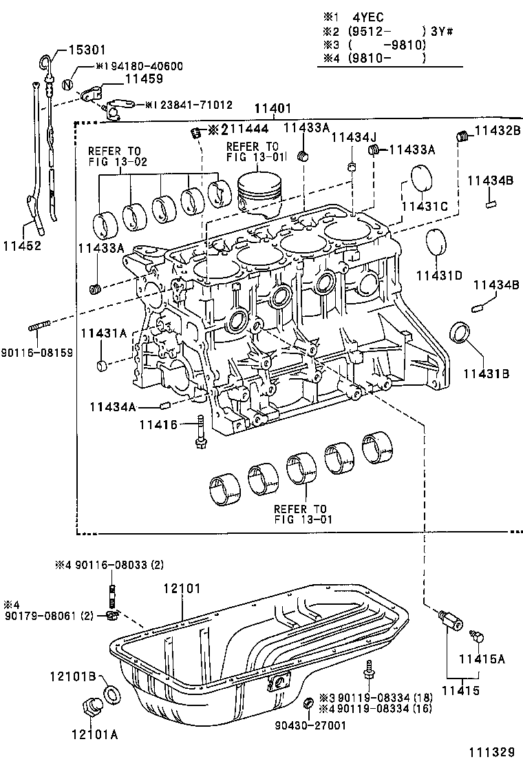 11401-19336 BLOCK SUB-ASSY, CYLINDER product image
