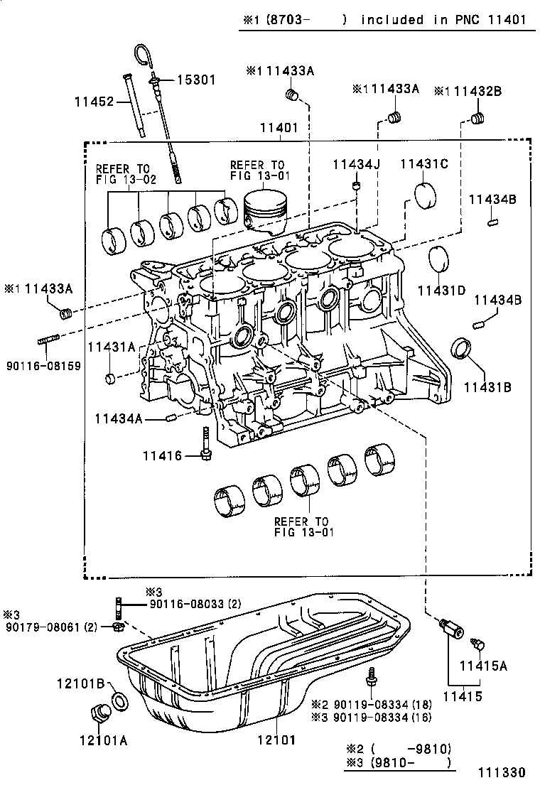 11401-39446 BLOCK SUB-ASSY, CYLINDER product image