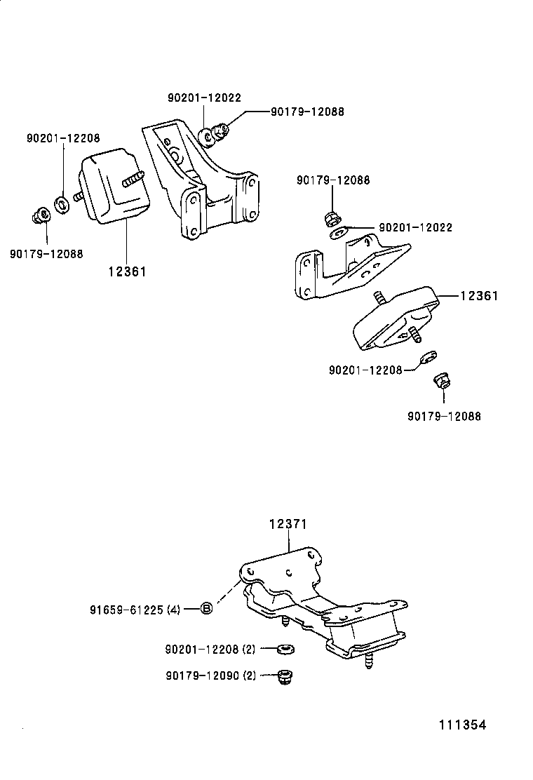 12311-17021 BRACKET, ENGINE MOUNTING, FRONT NO.1 RH product image