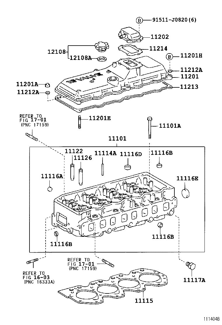 11202-17020 COVER SUB-ASSY, CYLINDER HEAD, NO.2 product image