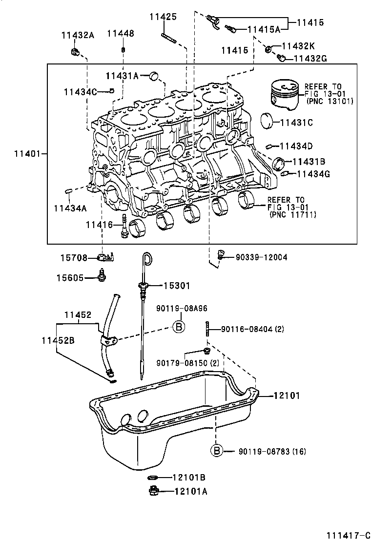 11401-69836 BLOCK SUB-ASSY, CYLINDER product image